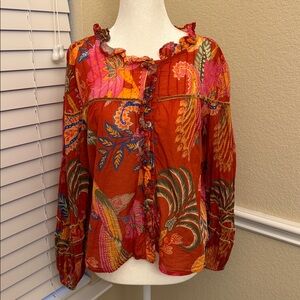 FARM Rio Mystic Bush Tropical Blouse Women's Small